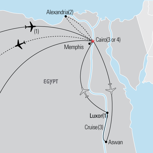 Map of Egypt Educational Tour