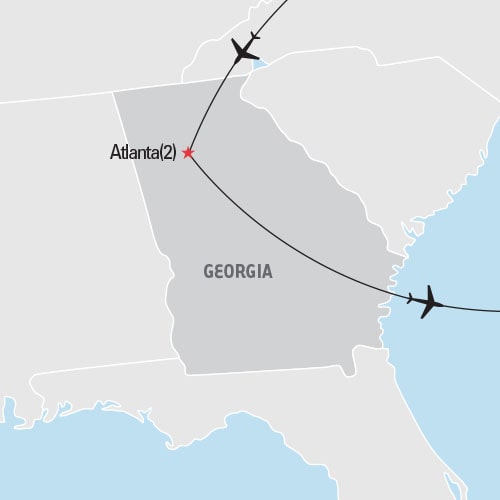Map of Atlanta: The Big Peach tour