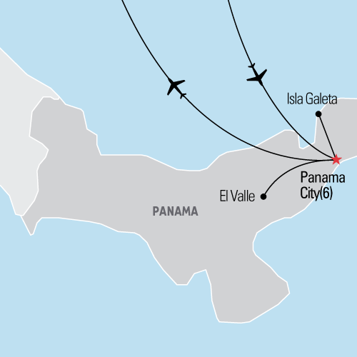 Map of Panama tour