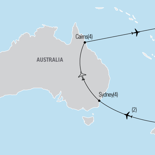 Map of Australia tour - Explorica