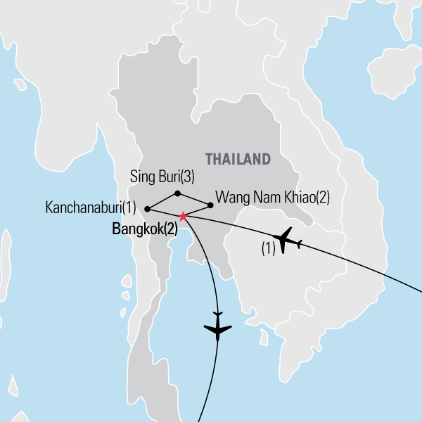 Map of Make a Difference: Thailand tour