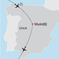Map of World Youth Day Madrid Tour