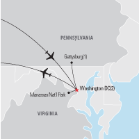 Map of Gettysburg Virginia DC Civil War Educational Tour | Explorica