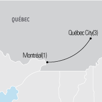 Map of Quebec & Montreal: Winter Wonderland Educational Student Tour and Trip