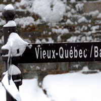 Quebec and Montreal Winter Wonderland Educational Tour | Snowy Street Signs