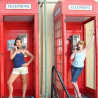 London Theater Educational Tour | Students in London Phone Booths