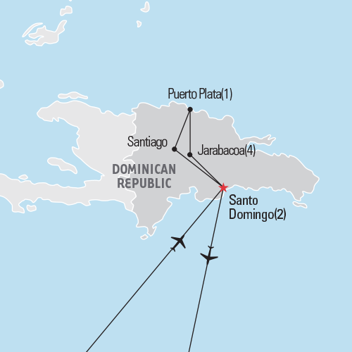 Map of Make a Difference: Dominican Republic Sun and Service 