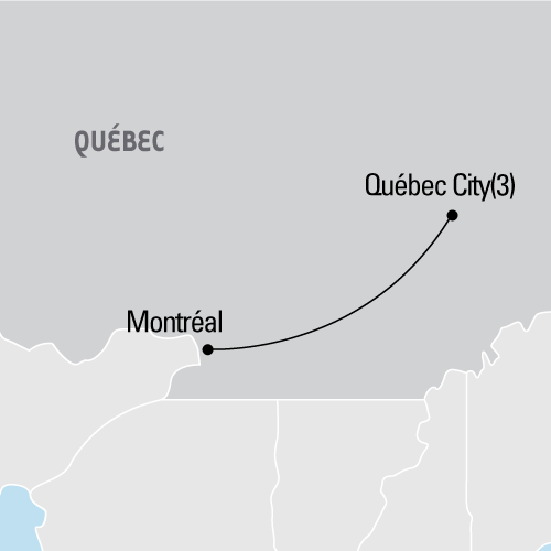 Map of Québec: The Old World in the New tour