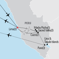 Map of Make a Difference: Cuzco tour