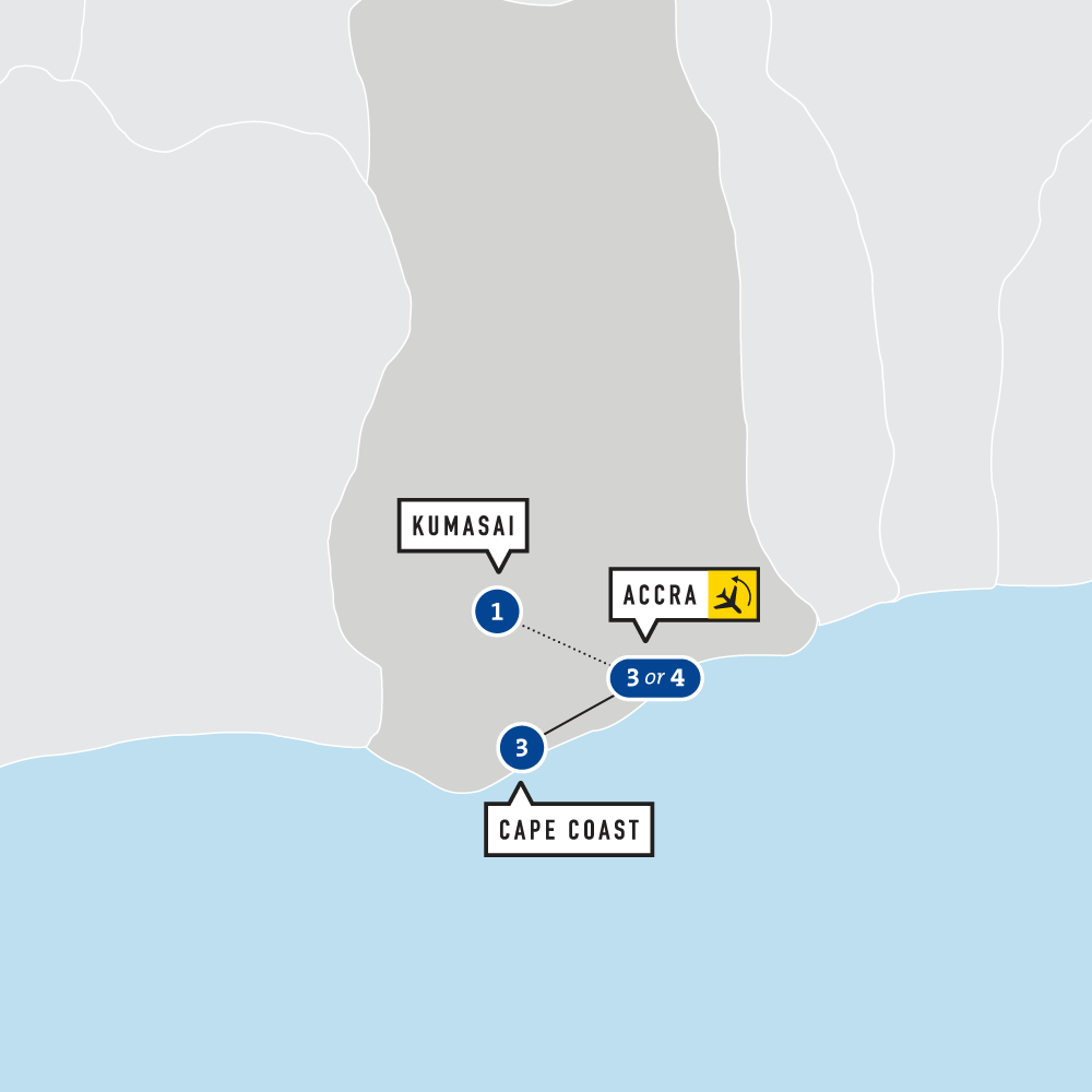 Ghana Highlights map