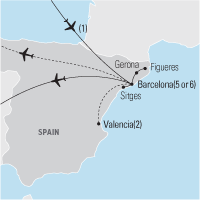 Map of Barcelona Educational Tour