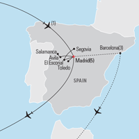 Map of Madrid Educational Tour