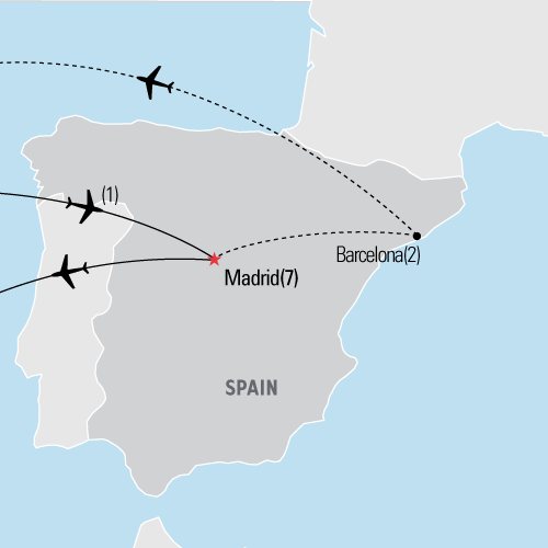 Map of Lanugage Immersion: Madrid| Explorica Educational Travel