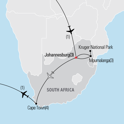 Best of South Africa map